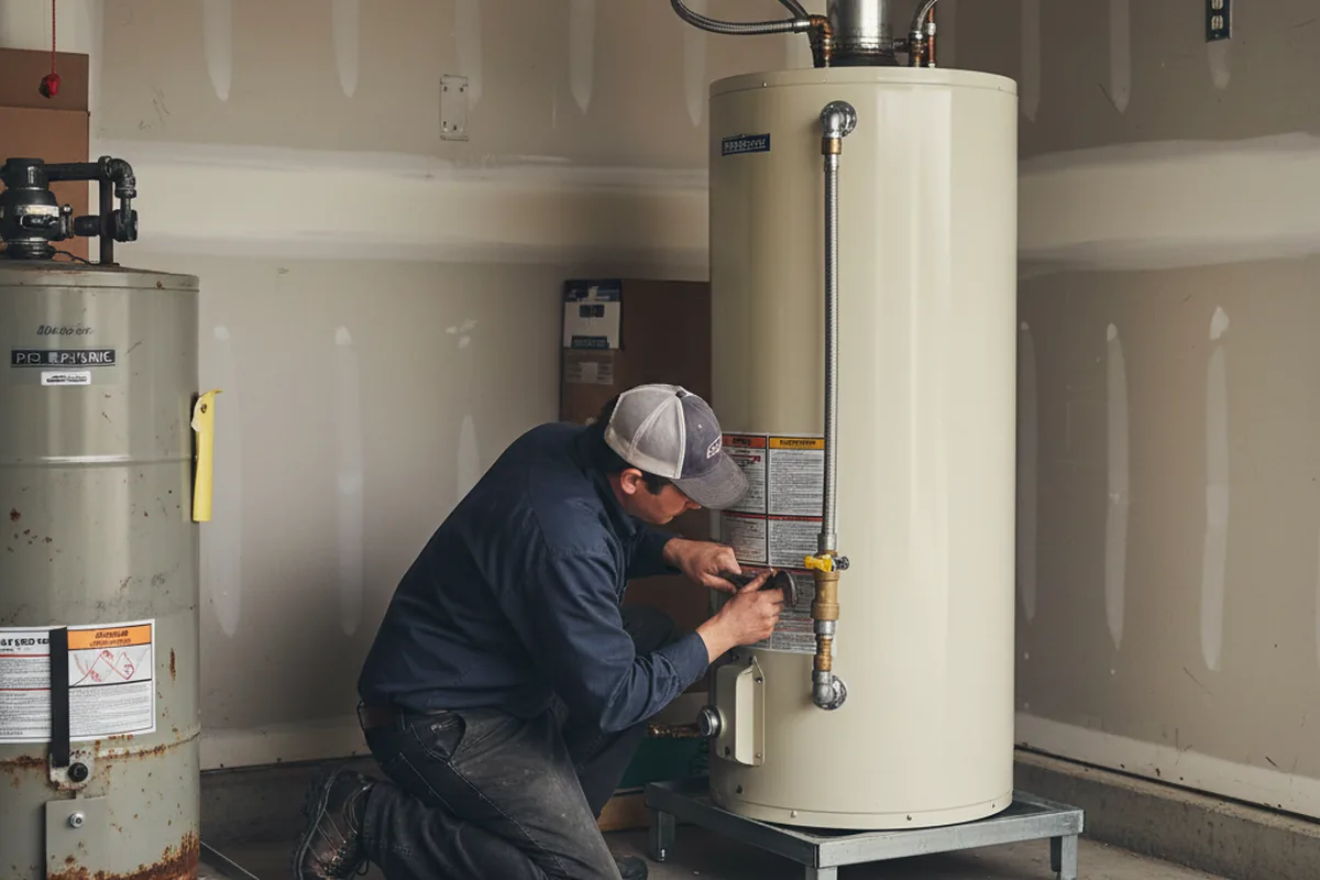 Water heater and shutoff valve replacement in Putnam